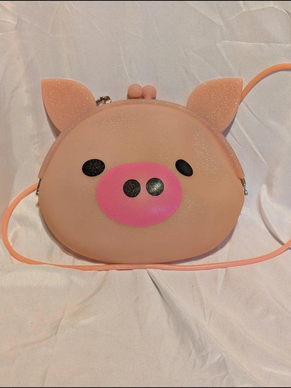 Kids Pink Pig Crossbody Bag